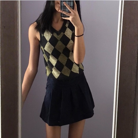 y2k navy blue pleated tennis skirt - Picture 2 of 2